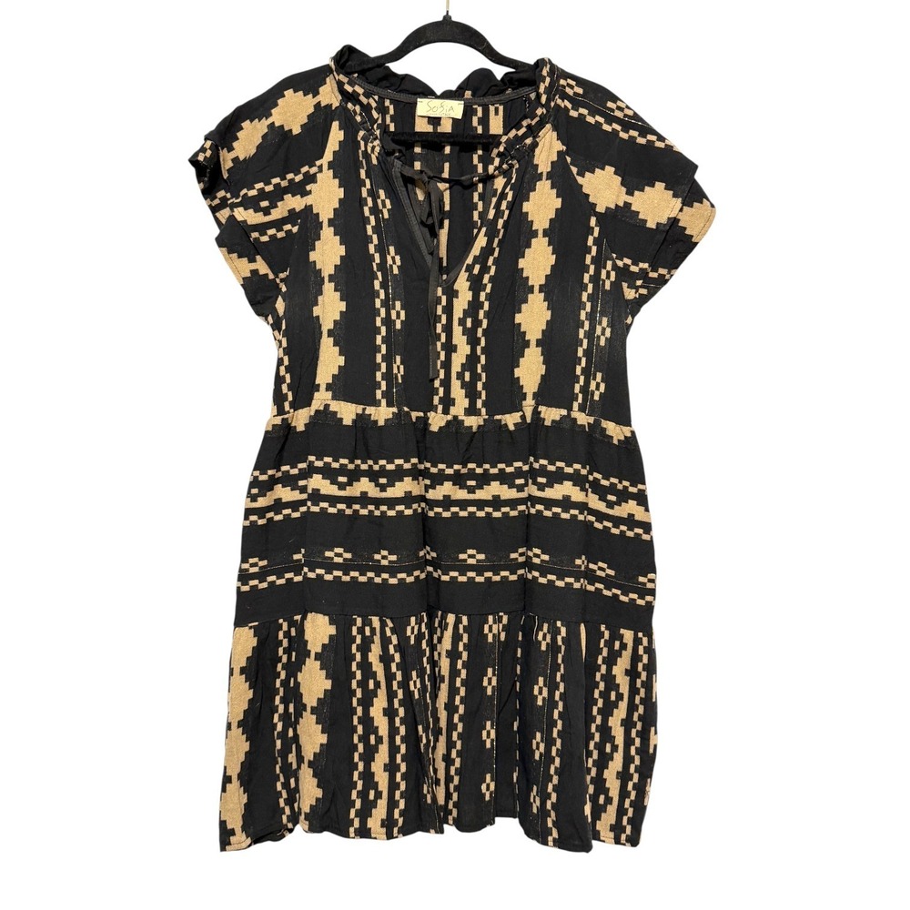 Sofia Made In Italy Coastal Cowgirl Dress Womens Size M Indie Bohemian Earthy